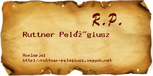 Ruttner Pelágiusz névjegykártya